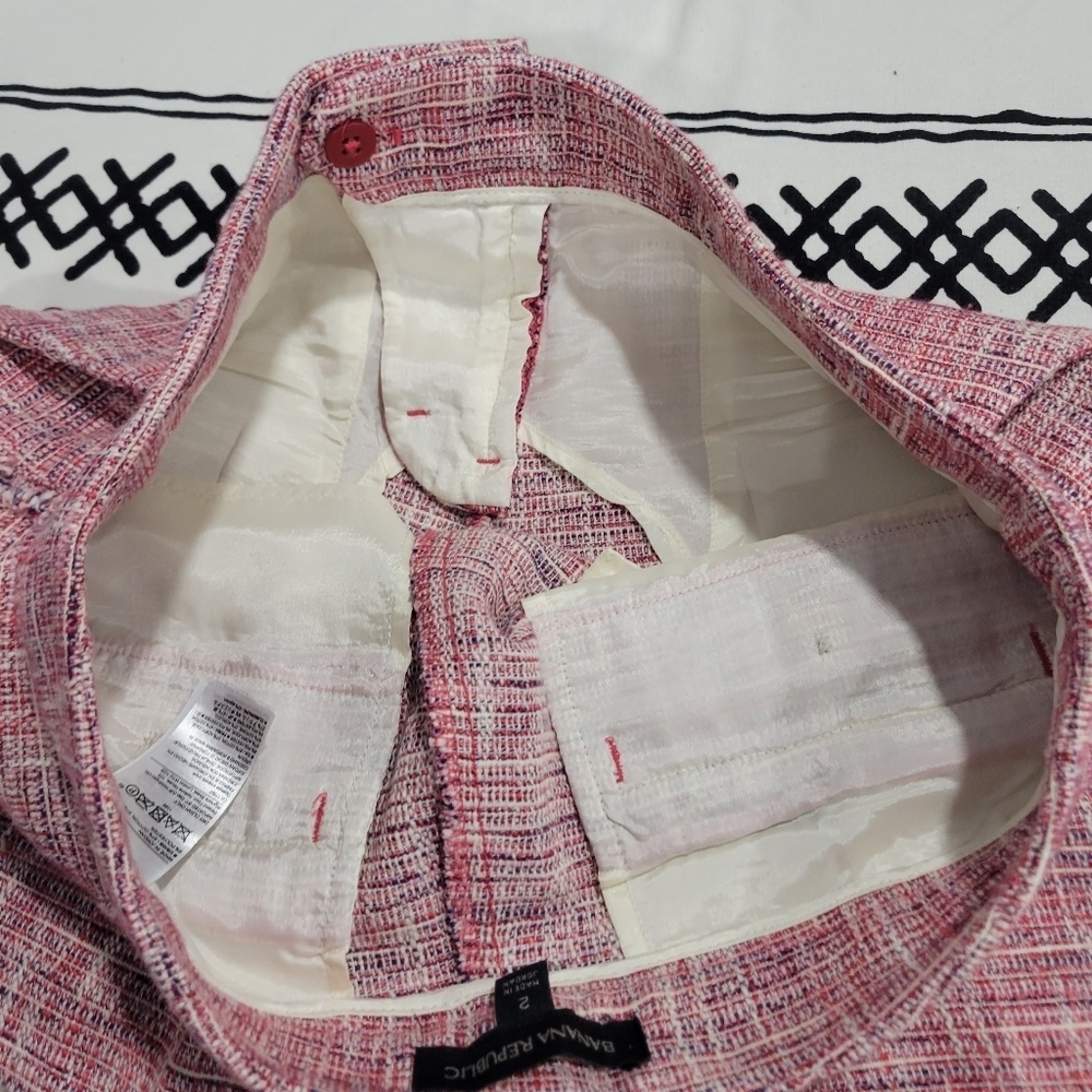 BANANA REPUBLIC Clean Tweed WovenFringe Shorts  Size 2 - Picture 10 of 11